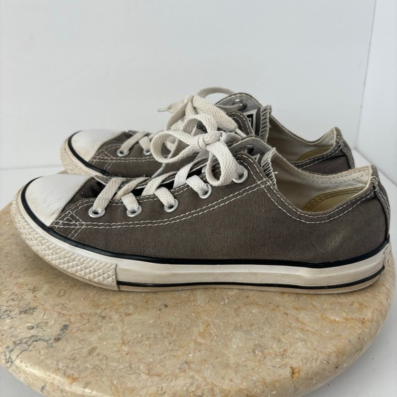 Converse All Star Youth Sz 3 Grey Low Top Shoes - Picture 1 of 12